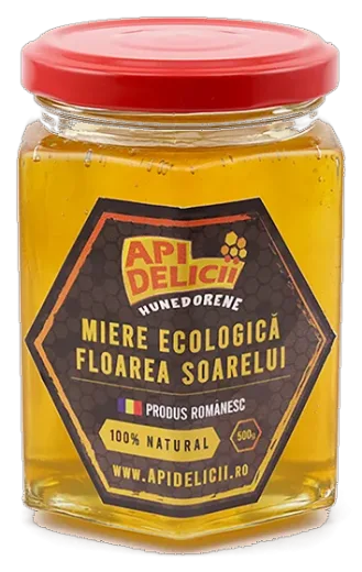 Miere ecologică de floarea-soarelui 500 g